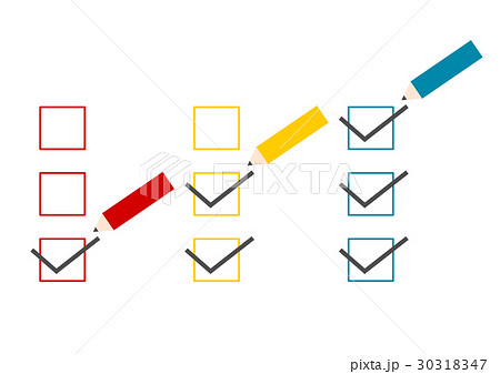 チェックシートのイラスト素材