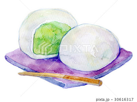 抹茶パフェ 水彩 スイーツ 抹茶のイラスト素材