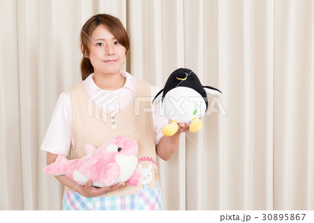 イルカぬいぐるみの写真素材