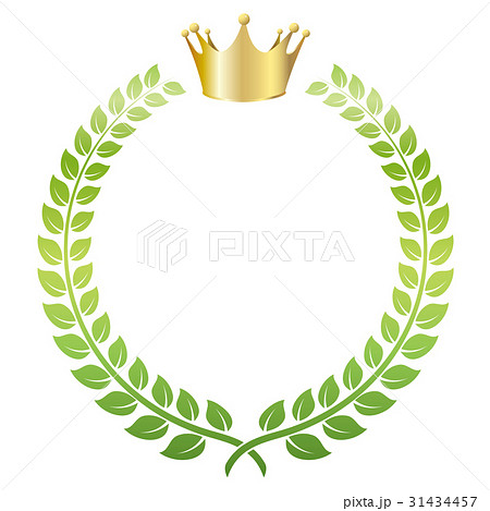 月桂冠 優勝 フレーム 月桂樹のイラスト素材