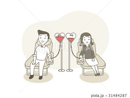 献血 人物 ボランティア イラストのイラスト素材