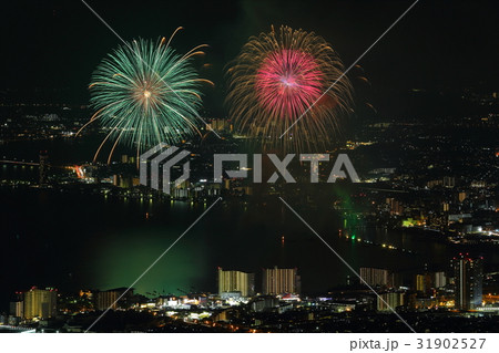 琵琶湖花火大会の写真素材