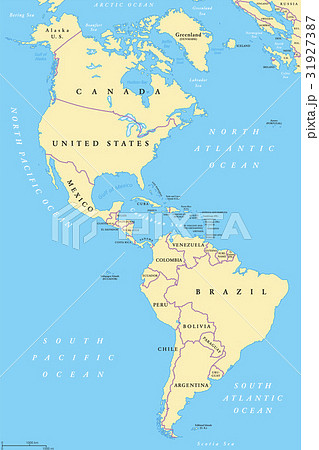 世界地図 地図 メキシコ 英語の写真素材