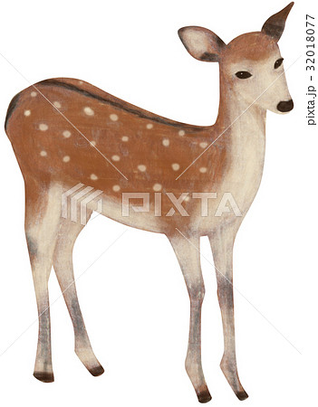 手描き 鹿 シカのイラスト素材 32018077 Pixta