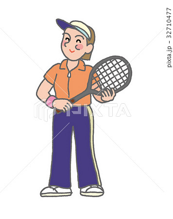 サンバイザー テニスのイラスト素材