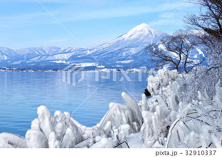 磐梯山 雪景色 福島県 猪苗代の写真素材 - PIXTA