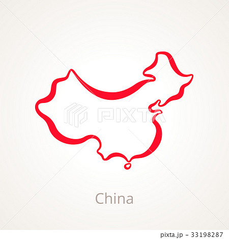 中国 中華人民共和国 地図 イラストのイラスト素材
