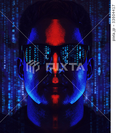 プログラミング プログラム クール かっこいいの写真素材