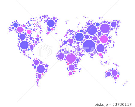 地図 オーストラリア 紫 シンプルのイラスト素材