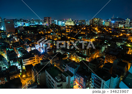 カンナム 夜景の写真素材