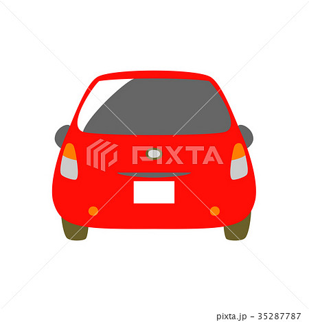 車 自動車 後ろ 背面のイラスト素材 Pixta