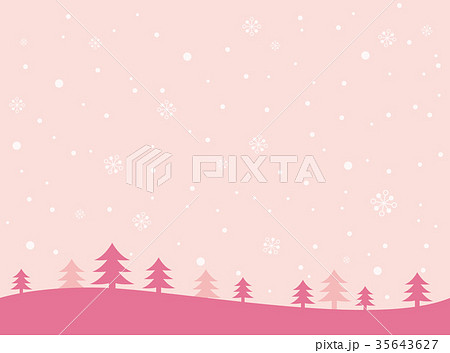 雪の結晶 雪 可愛い クリスマス カード ピンク 背景 スノーのイラスト素材