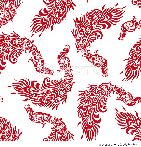 孔雀 クジャク のイラスト素材集 ピクスタ