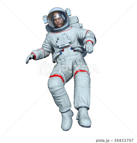 宇宙飛行士 宇宙服 Cg 無重力のイラスト素材