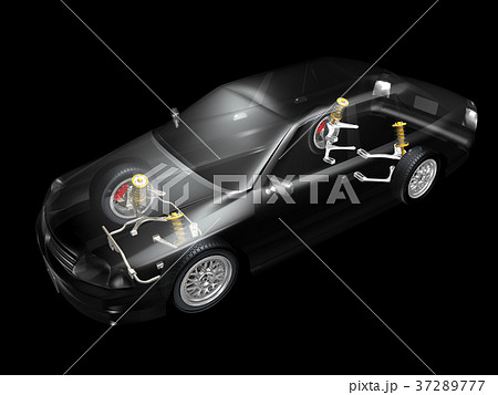 自動車 車 スケルトン 背景の写真素材