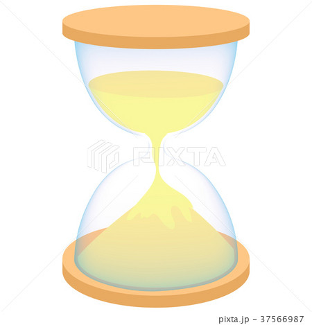 砂時計 白バック 時間 おしゃれの写真素材