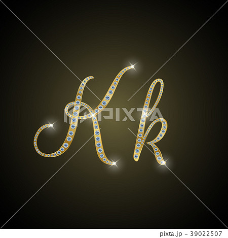 K ダイヤモンド 文字 アルファベットのイラスト素材