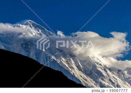 ラカポシ山の写真素材