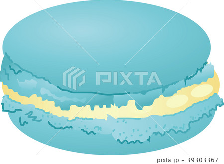 ベクター ミント 水色 マカロンのイラスト素材