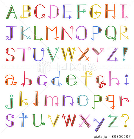 アルファベット 小文字 かわいい イラスト ローマ字 英語のイラスト素材