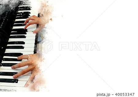 ピアノ 水彩画 楽器 グランドピアノのイラスト素材