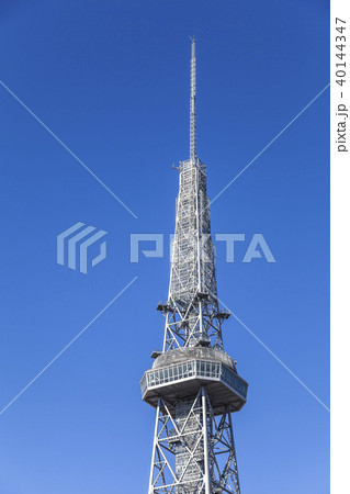 名古屋テレビ塔 テレビ塔 電波塔 尖塔部の写真素材