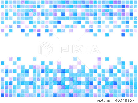タイル お風呂 背景素材 フレームのイラスト素材