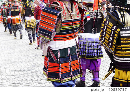 武士 侍 サムライ 後姿の写真素材