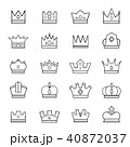 王冠 アイコン ランキング 白黒セットのイラスト素材
