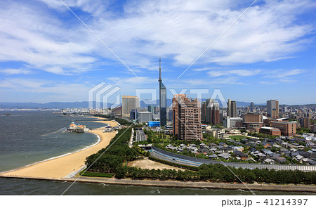 空撮 航空写真 天神 福岡県の写真素材 - PIXTA