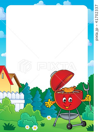 フレーム 枠 バーベキュー qのイラスト素材