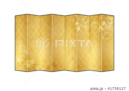 金屏風のイラスト素材 Pixta