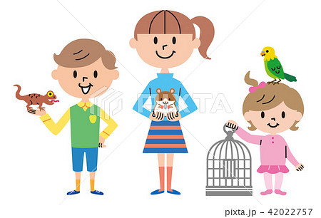 可愛い インコ 鳥かご 鳥籠の写真素材