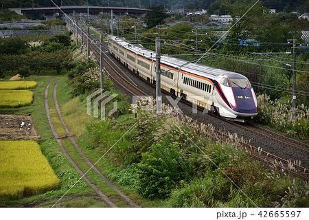 山形新幹線つばさの写真素材