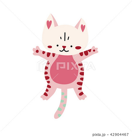 猫 イラスト かわいい 猫パンチのイラスト素材