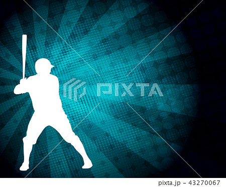 打者 バッター 野球 シルエットのイラスト素材