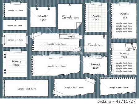 メモ帳 紙 ノート ベクターのイラスト素材