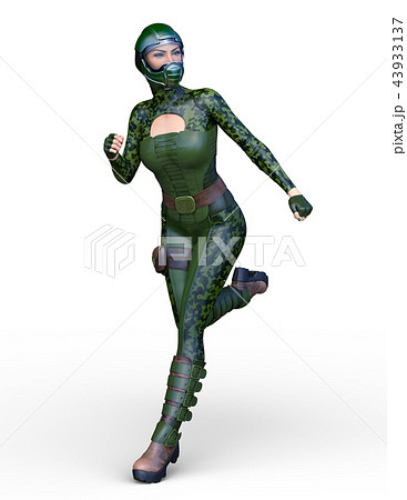 ｃｇ 戦闘服 女性戦士 女性のイラスト素材