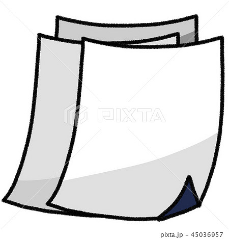 コピー用紙 白紙 事務用品 挿絵のイラスト素材