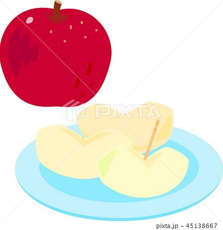 切ったリンゴの写真素材