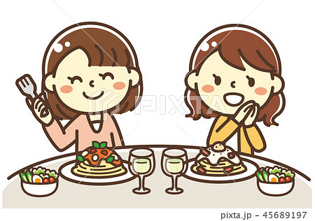 女子会のイラスト素材 女子会のイラスト素材