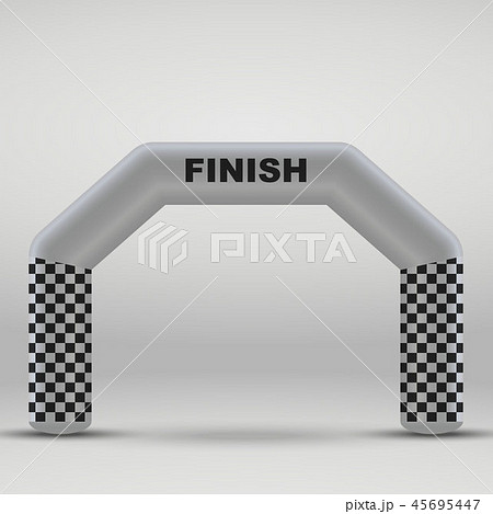 Creative Illustration of Finish Line Inflatable Arch Isolated on