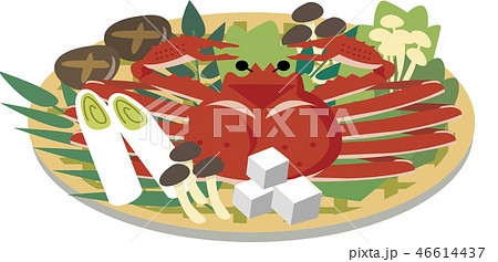 カニ 鍋 ベクター カニ料理のイラスト素材