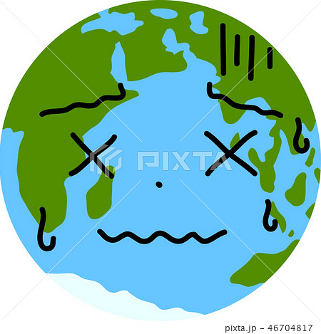 地球 アイコン 顔 喜怒哀楽 表情 かわいい 環境問題 エコ イラストのイラスト素材