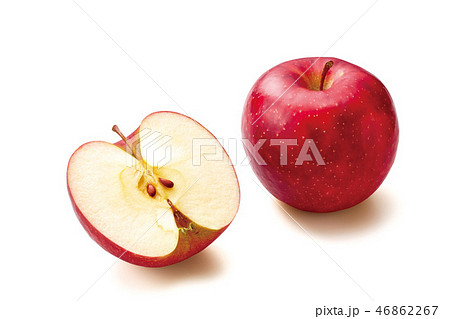 リンゴ 断面の写真素材
