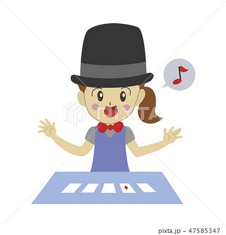 シルクハット 手品 マジック 帽子のイラスト素材