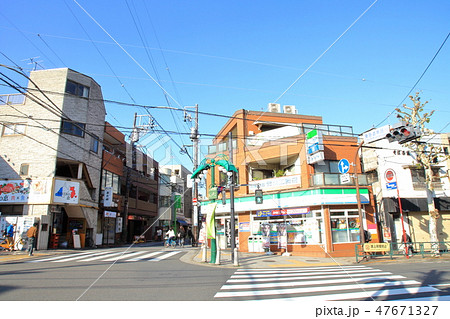 青物横丁商店街 商店街 旧東海道 東海道の写真素材