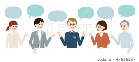 外国語 ベクター 外国人 会話の写真素材