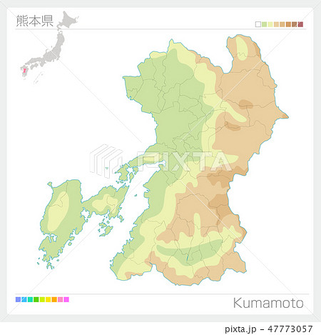 熊本県のイラスト素材 熊本県のイラスト素材