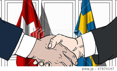スイス スウェーデン スエーデン 握手のイラスト素材 スイス スウェーデン スエーデン 握手のイラスト素材